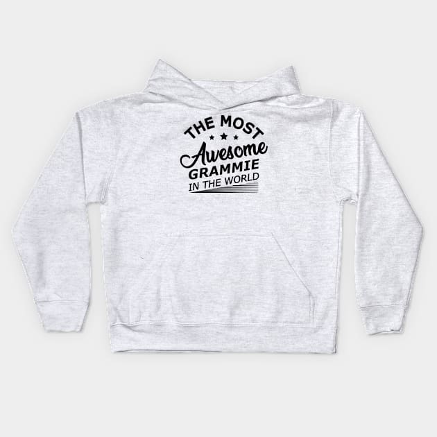 Grammie - The most awesome grammie in the world Kids Hoodie by KC Happy Shop